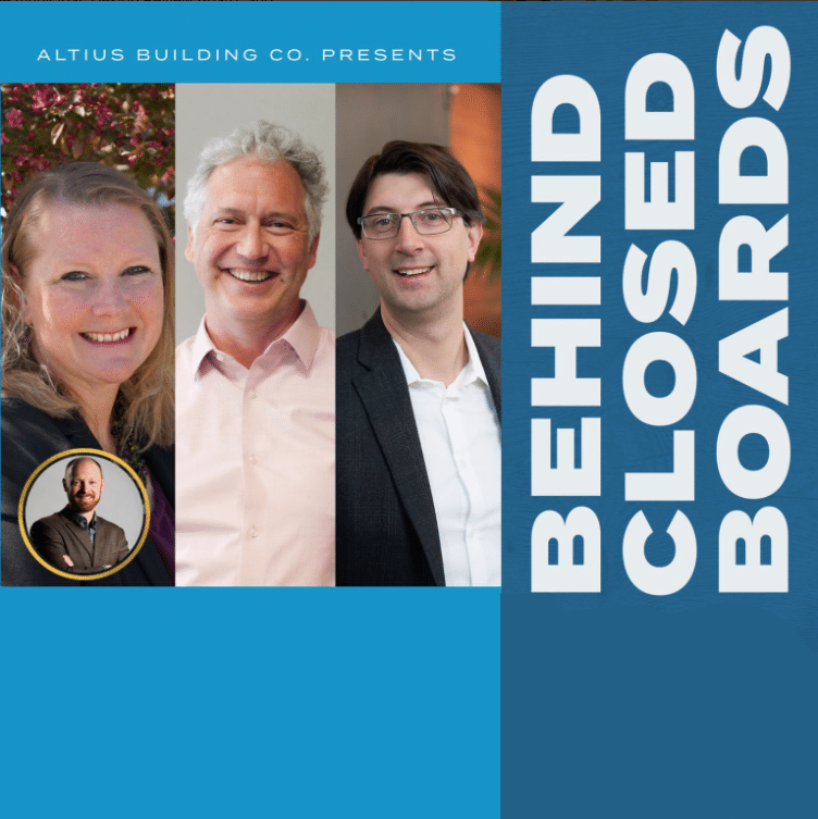 Behind Closed Boards podcast image.